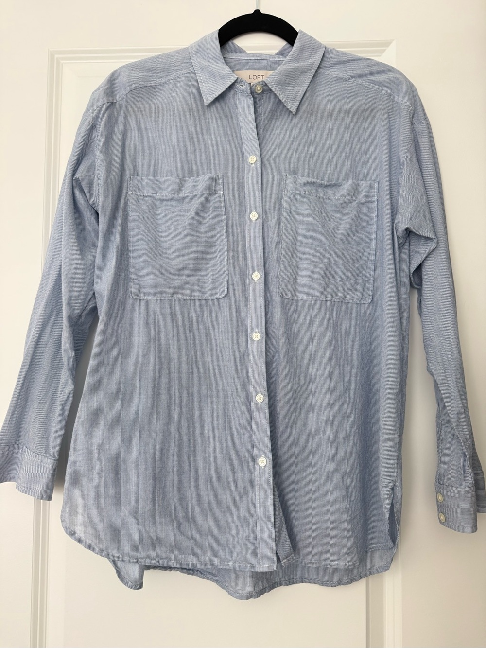 LOFT Light Blue Women's Button-Down Shirt